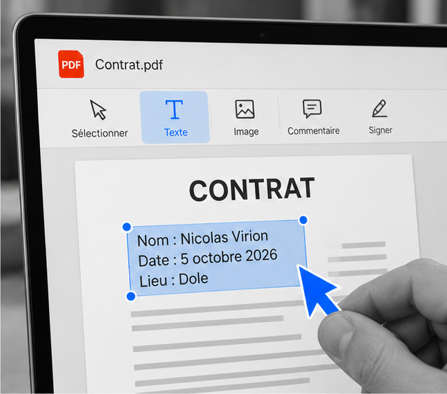Document PDF en cours de modification