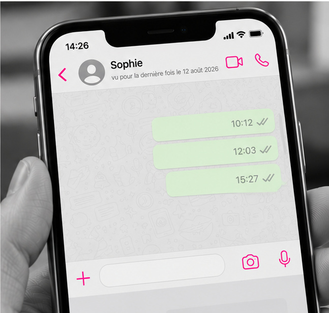 Conversation de messagerie sur téléphone