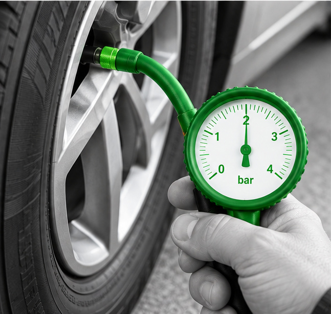 Contrôle de pression d'un pneu automobile